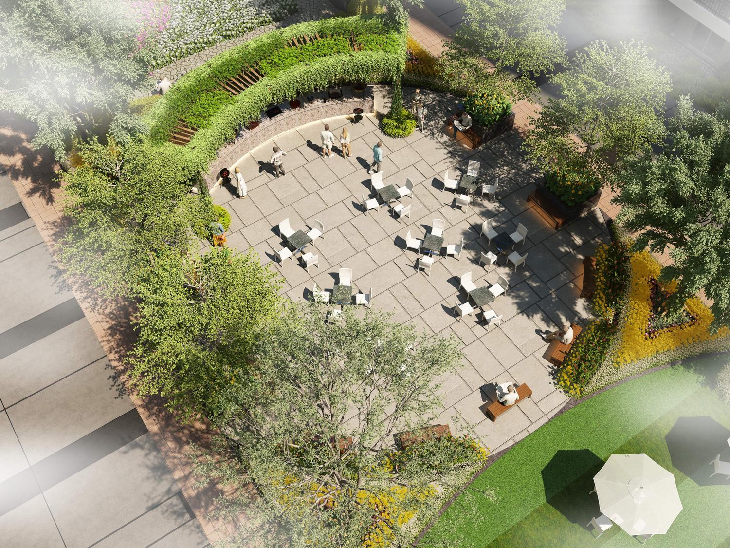 Cafeteria aerial view